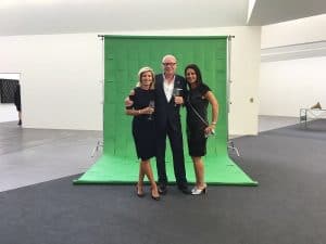 Before the show: Renate Schwarz, Aon Head Private Clients, Nikolaus S. Barta, CEO Barta & Partner, Bambi Blumberg, VIP Relationship Manager ART Basel Australasia.