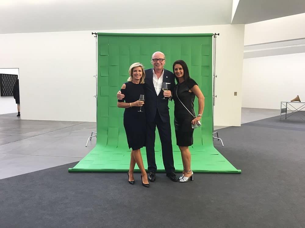 Before the show: Renate Schwarz, Aon Head Private Clients, Nikolaus S. Barta, CEO Barta & Partner, Bambi Blumberg, VIP Relationship Manager ART Basel Australasia.